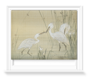 'Egrets amongst Reeds' Roller Blind