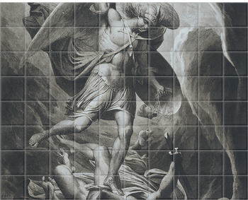'The Fall of Satan' Ceramic Tile Mural