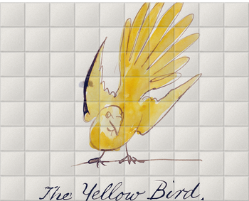 'The Yellow Bird' Ceramic Tile Mural