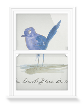 'The Dark Blue Bird' Decorative Window Film