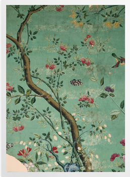 'Camellia Chinoiserie Wallpaper Fragment' Art Prints