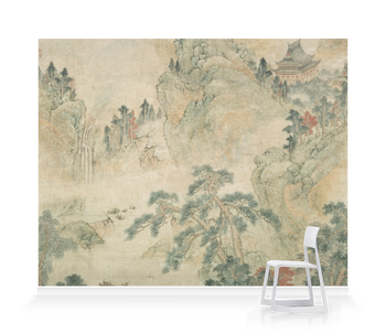 'Ming Mountain Scroll' Wallpaper Mural