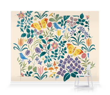'Small Stylised Flowers' Wallpaper Mural