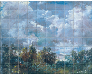 'Study of Sky and Trees' Ceramic Tile Mural