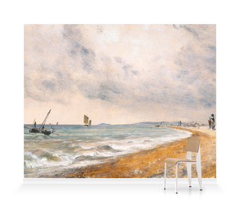 'Hove Beach, with Fishing Boats' Wallpaper Mural