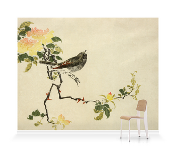 'Bird on Branch' Wallpaper Murals