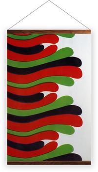 ''60s Blue Red Green Wavy Graphic' Wall Hangings