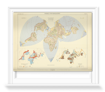 'World Physiography' Roller Blind