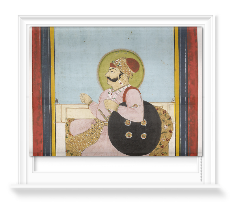'Portrait of a Seated Raja' Roller Blind