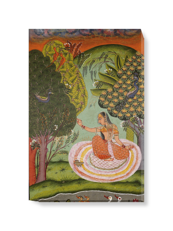 'A lady in a Grove, depicting Kamodani Ragini II' Canvas Wall Art