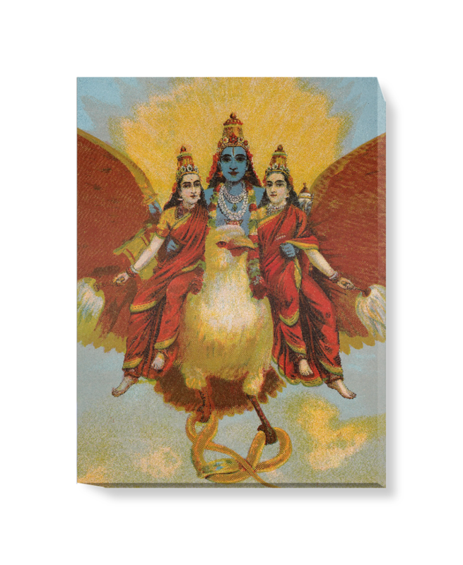 'Garuda-vahana-Vishnu' Canvas Wall Art
