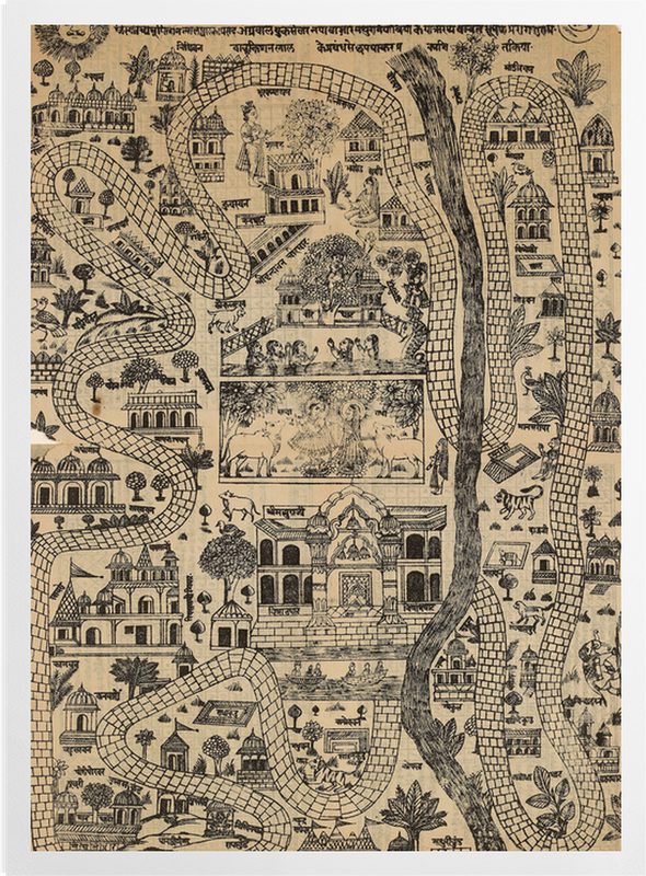 'Pilgrim Map of Mathura' Art Prints
