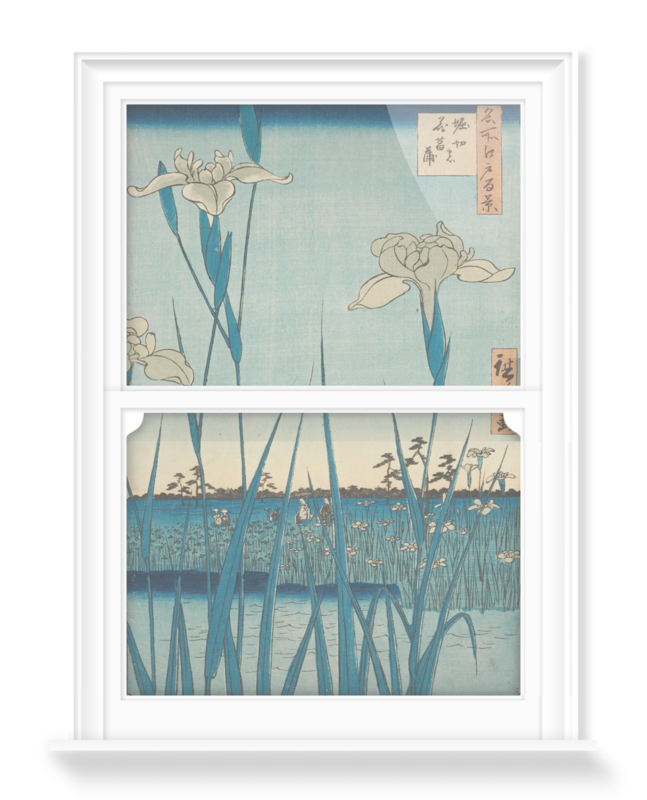 'Horikiri Iris Garden' Decorative Window Films