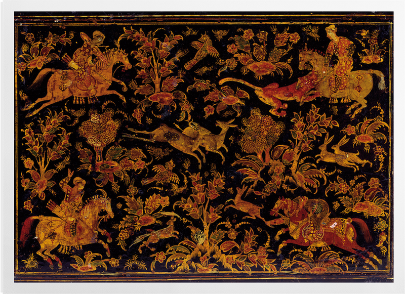 'Writing Cabinet Decorated with Hunting Scenes' Art Prints