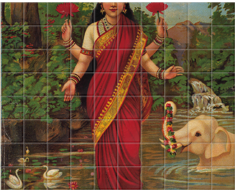 'Lakshmi I' Ceramic Tile Mural