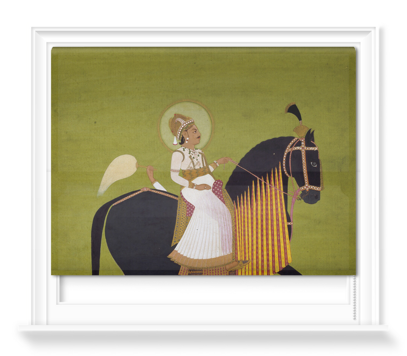 'Maharaja Sawai Pratap Singh Rides the Horse Dhajrao' Roller Blind