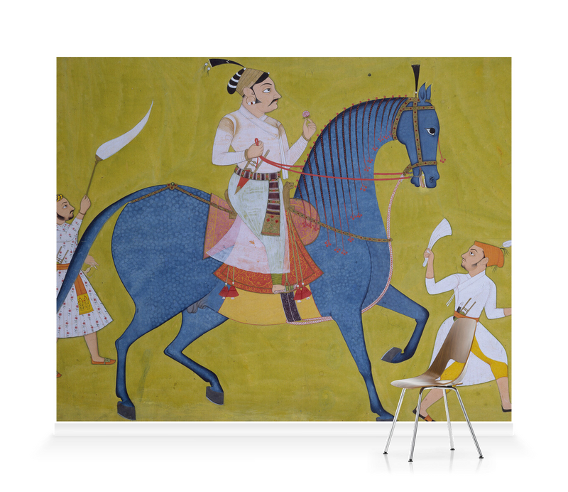 'Marahaja Pratap Singh of Sewar Riding' Wallpaper Mural