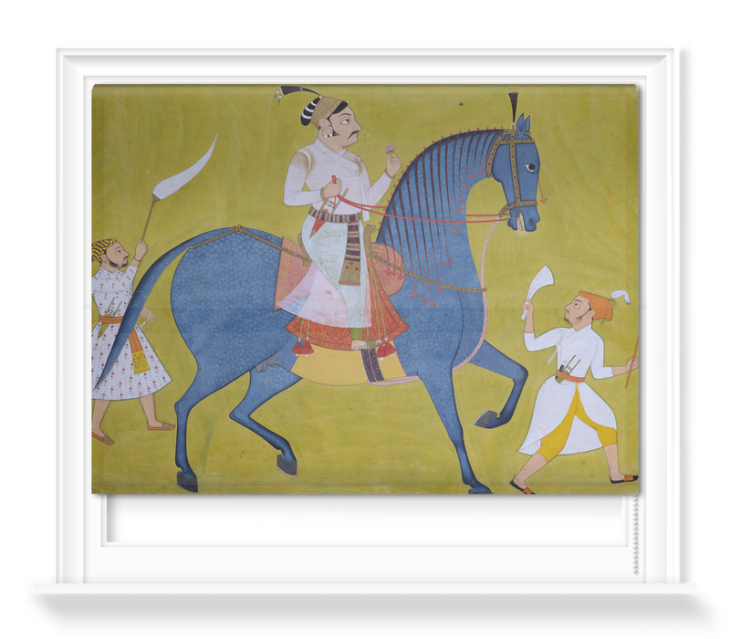 'Marahaja Pratap Singh of Sewar Riding' Roller Blind