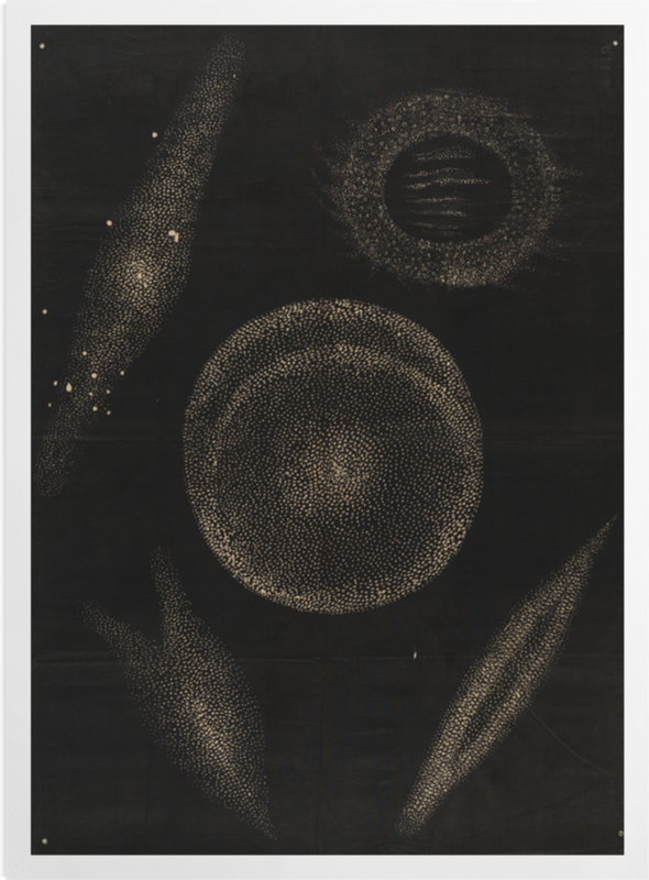 'Print of an original wall hanging, showing nebulae' Art prints