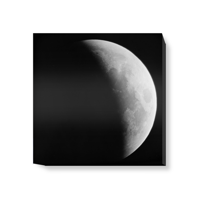 'The Moon in partial lunar eclipse II, 1910' Canvas wall art