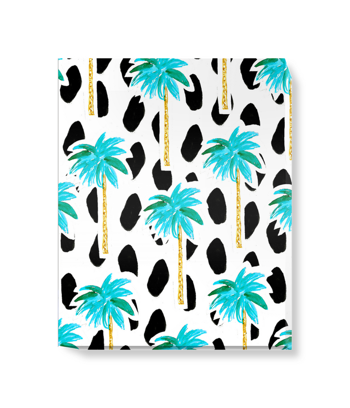 'Palm Trees and Dots' Canvas Wall Art