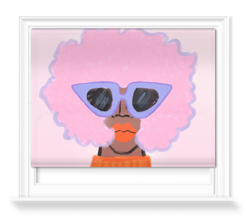 'Pink Afro' Roller Blinds