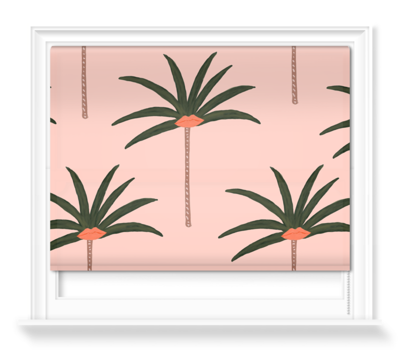 'Palm Tree Lips' Roller Blinds