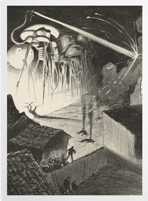 'The Martians Attack!' Art Prints