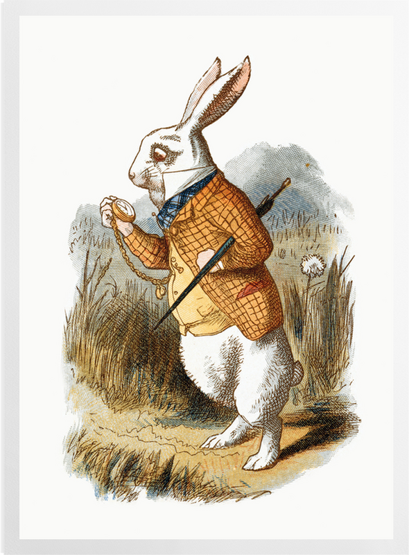 'The White Rabbit II' Art prints