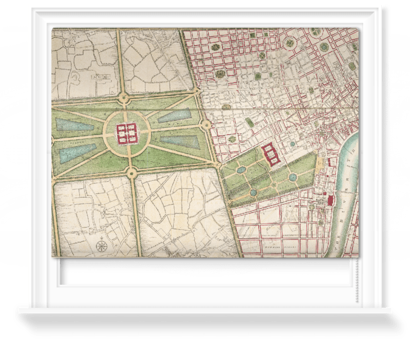 'A plan of Hyde Park, 1766' Roller Blind