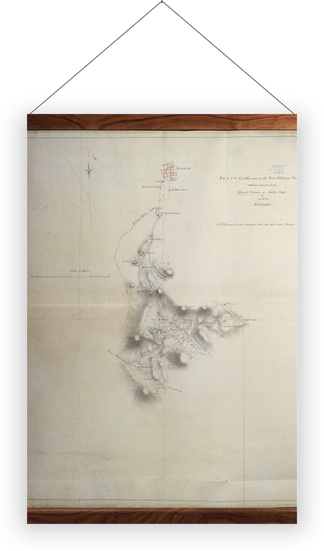 'Map of the New Military Road' Wall Hanging