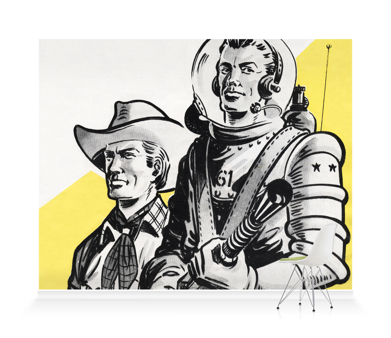 'Astronauts and Cowboys' Wallpaper Mural