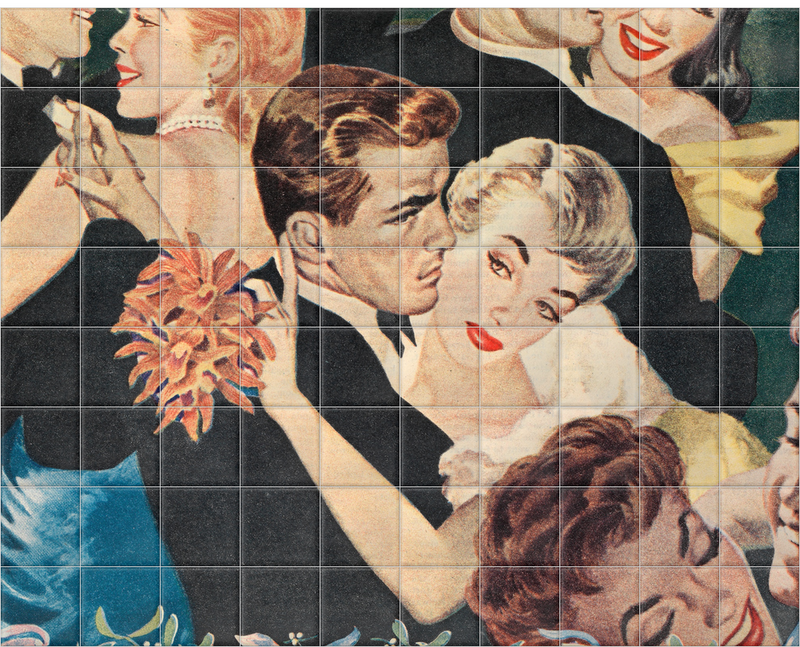 'Dancing with a Flower' Ceramic Tile Mural