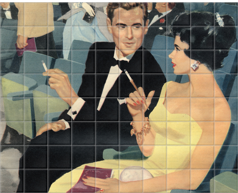 'A Nice Evening Out' Ceramic Tile Mural