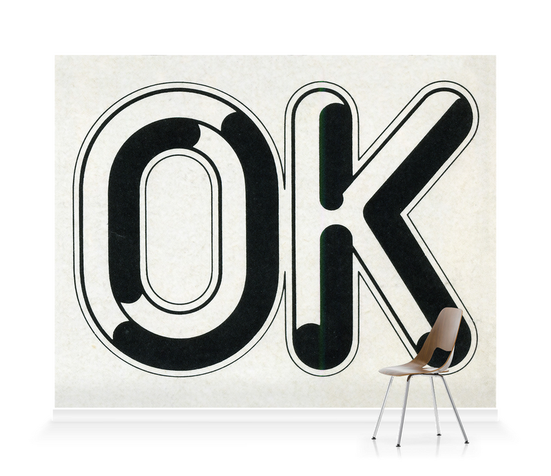 'OK' Wallpaper Mural