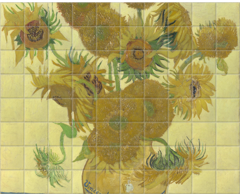 'Sunflowers' Ceramic Tile Mural