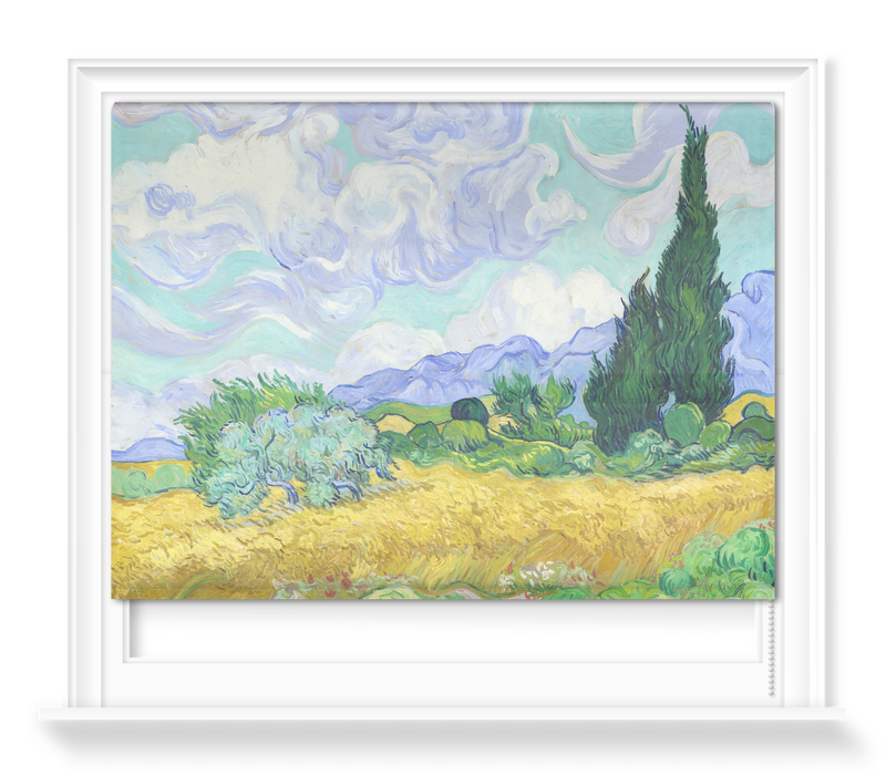 'A Wheatfield with Cypresse' Roller Blind