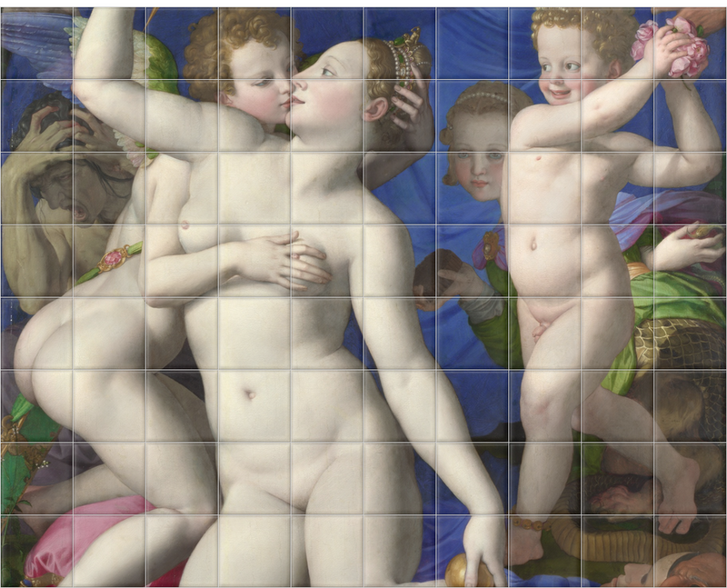 'An Allegory with Venus and Cupid' Ceramic Tile Mural