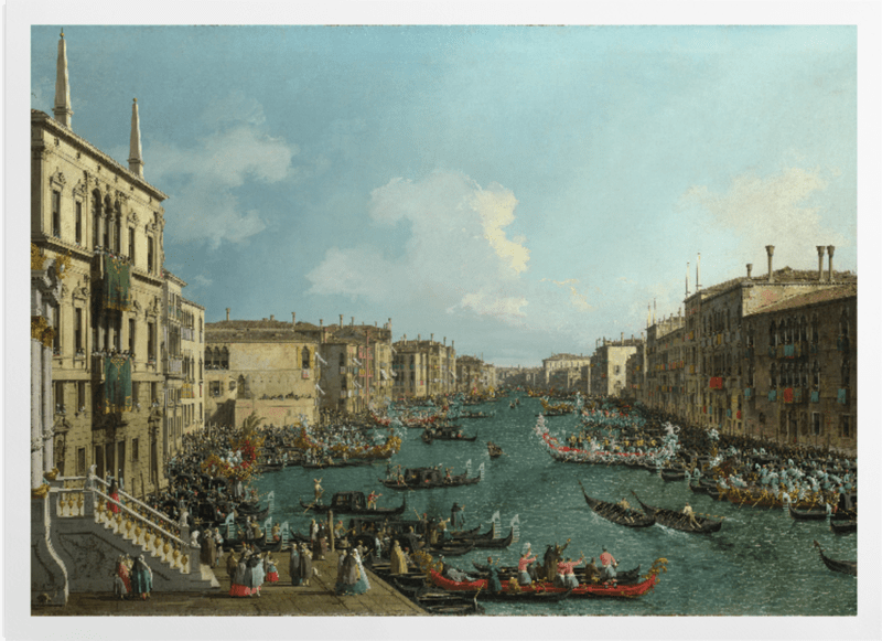 'Venice: A Regatta on the Grand Canal' Art Prints