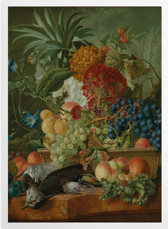'Fruit, Flowers and Dead Birds' Art Prints