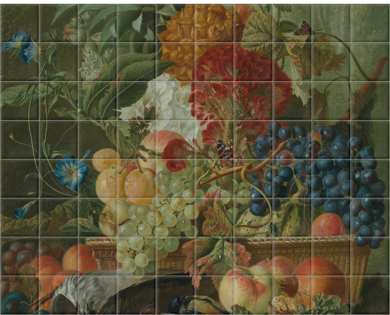 'Fruit, Flowers and Dead Birds' Ceramic Tile Mural