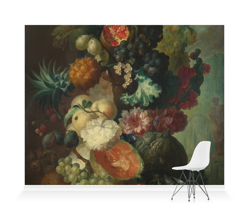 'Fruit, Flowers and a Fish' Wallpaper Mural