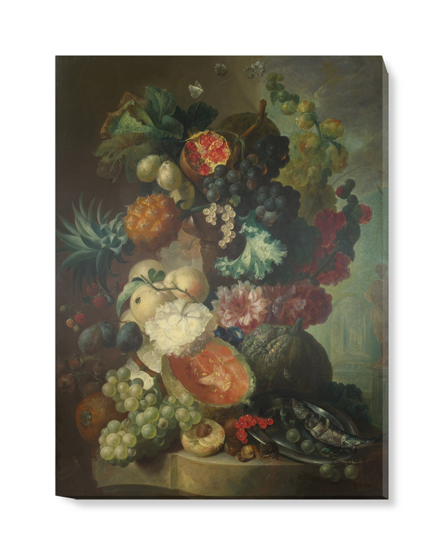 'Fruit, Flowers and a Fish' Canvas Wall Art