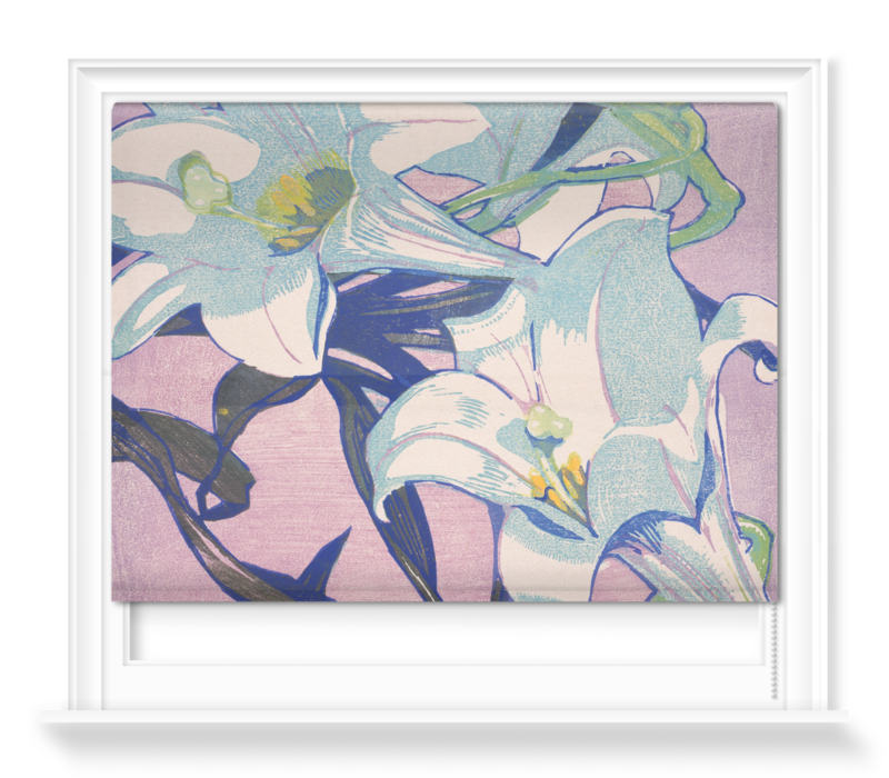 'White Lilies' Roller Blind