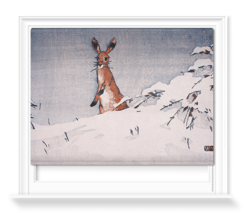 'Snow and Hare' Roller Blind