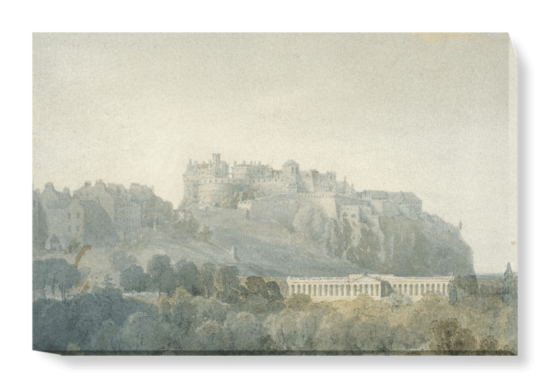 'Edinburgh Castle and the Proposed National Gallery of Scotland' Canvas Wall Art