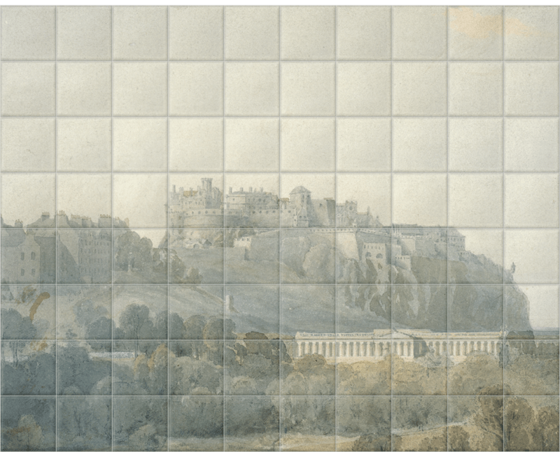 'Edinburgh Castle and the Proposed National Gallery of Scotland' Ceramic Tile Mural