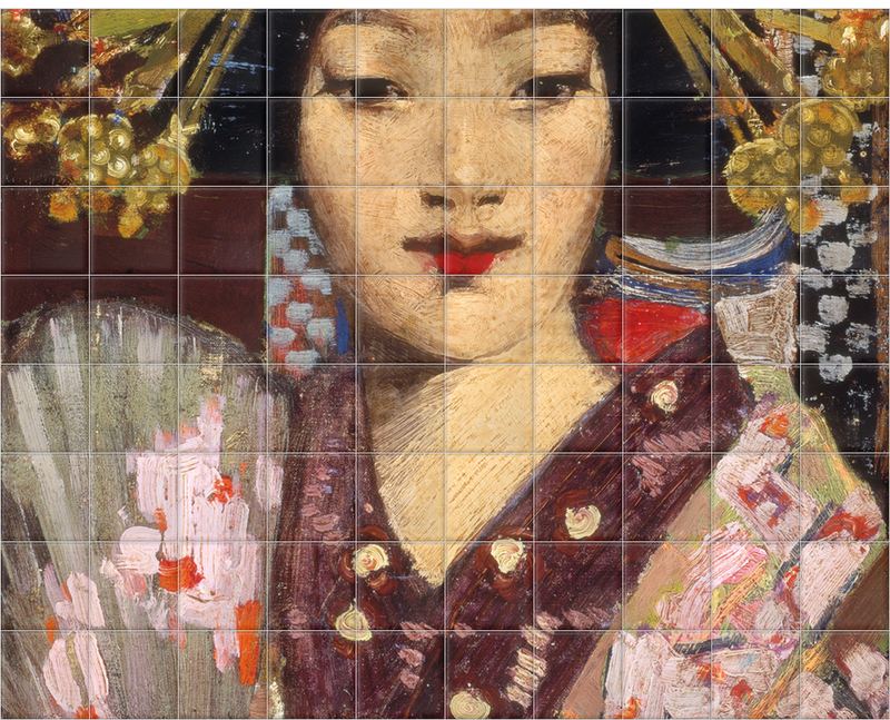 'Geisha Girl' Ceramic Tile Mural