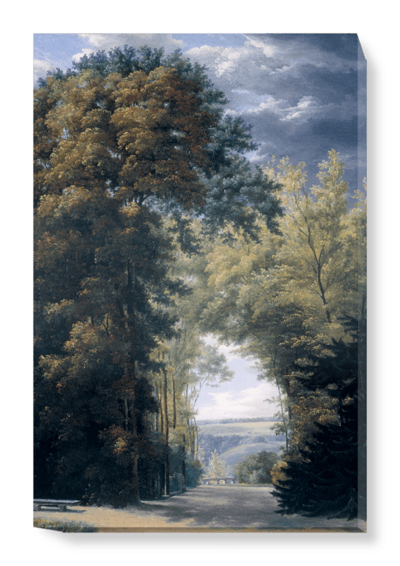 'An Alley of Trees in a Park' Canvas Wall Art