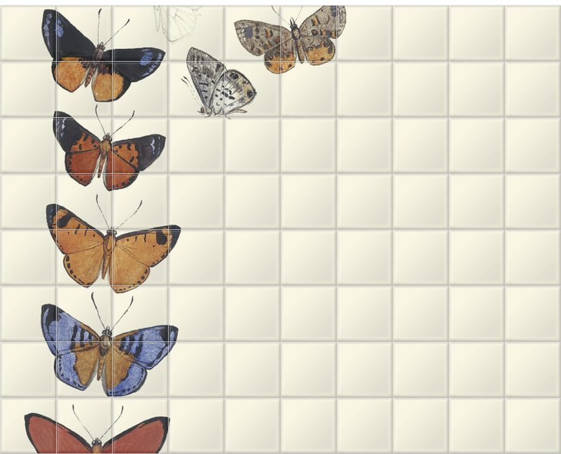 'Butterflies' Ceramic Tile Murals